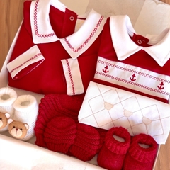 Macacão Algodão Egípcio Bordado Golinha e Punhos Sebastian