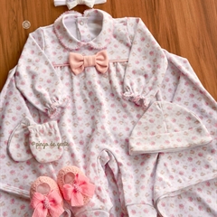 Saída Maternidade Algodão Egípcio 3 Peças Rosy
