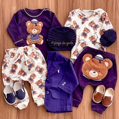 Conjunto Body e Calça Bordado Fofinho Ursinho Pollo