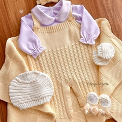 Saída Maternidade Tricot 3 Peças Mini Trancinhas