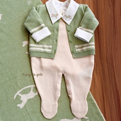 Saída Maternidade Tricot 4 Peças Cavalinho