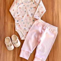 Conjunto Body e Calça Algodão Egípcio Docinhos